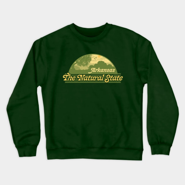 Natural State Retro Style Crewneck Sweatshirt by rt-shirts